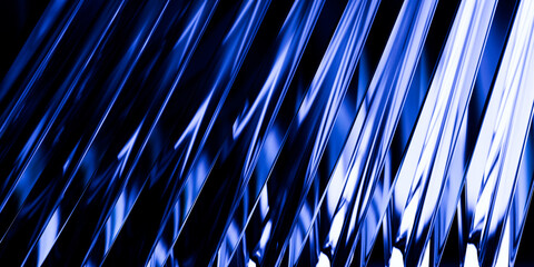 Cyber elements made of transparent glass and liquid acrylic purple blue glow on black backdrop cinematic tech background design cover art visuals 3d rendering © IM_VISUALS