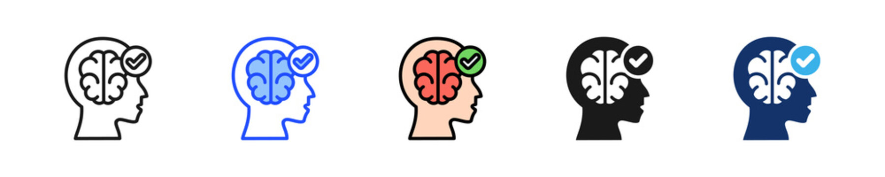 Psychometric Test Icon Collection With Multiple Styles