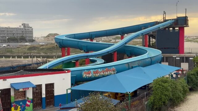 A water slide at a theme park. Cape Town, South Africa
