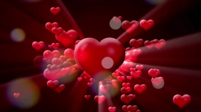 valentines day heart shape background, glowing and shiny purple hearts, valentines card with love hearts pattern love and marriage concept, dark