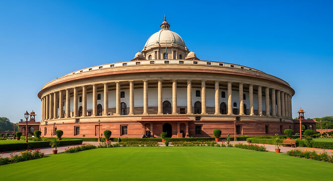 The parliament house in new delhi india