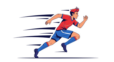 Obraz premium Athlete Running Fast, Dynamic Motion, Sports Concept, Speed Lines