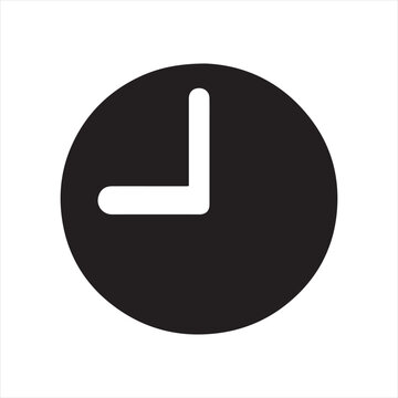 Simple Minimalist Nine O'Clock Solid Icon for Time Management and Business Scheduling

