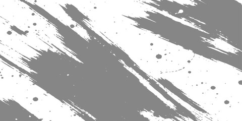 Abstract an artistic composition of striking gray brushstrokes and subtle splatters against a clean backdrop. the image captures a sense of dynamic movement and raw creative energy. © DreamLoom