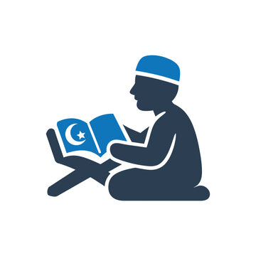 Devoted Quran Study and Prayer Icon