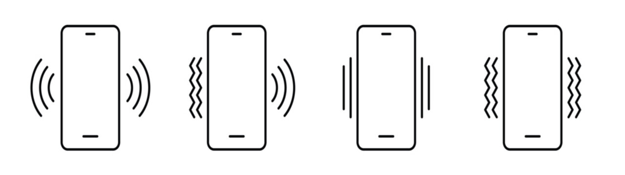 set of liner ring and vibration mode icon collection