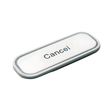 Cancel button icon on transparent background design element