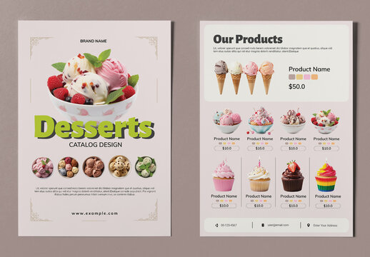 Ice Cream Catalog Template