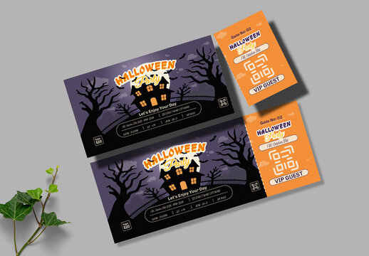 Halloween Party Ticket Design