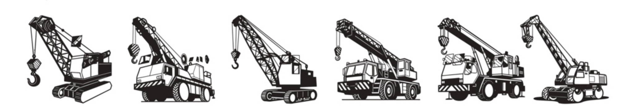 construction crane artwork design