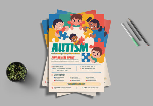 Autism Awareness Social Event Flyer