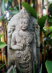 Traditional Balinese style statue in close up © Bali N Lens Service
