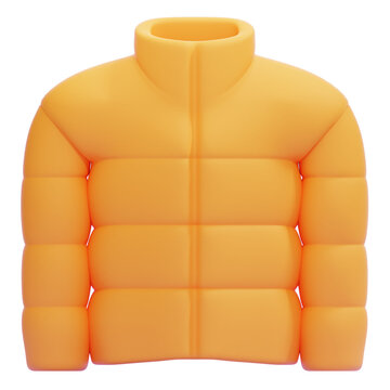 PNG 3D Winter Jacket Illustration Isolated on a Transparent Background