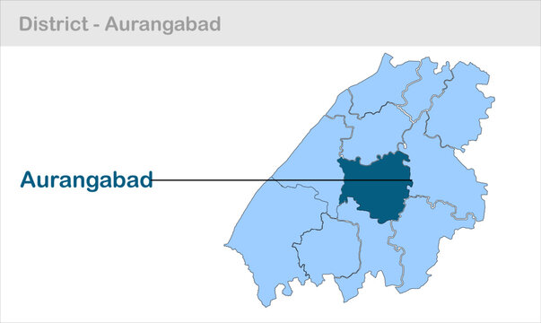 Aurangabad sub-district map high quality professional illustration image graphic suitable for digital media marketing presentations and creative desig