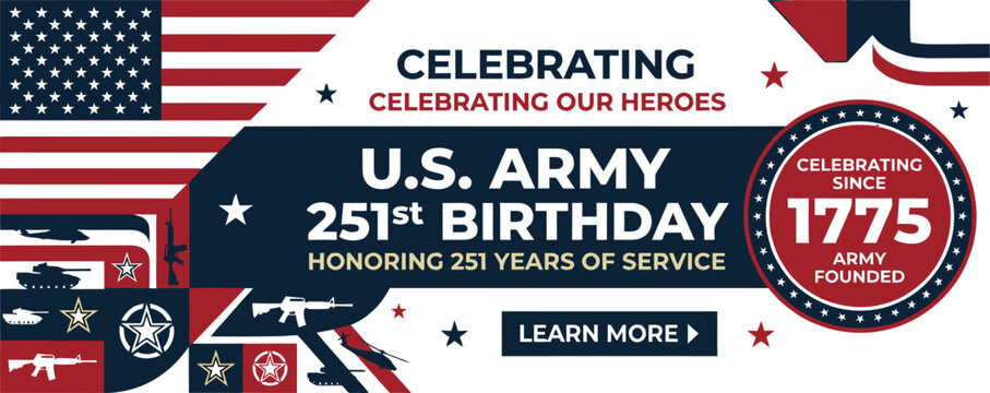 Celebrating u.s. army 251st birthday honoring 251 years of service with us army