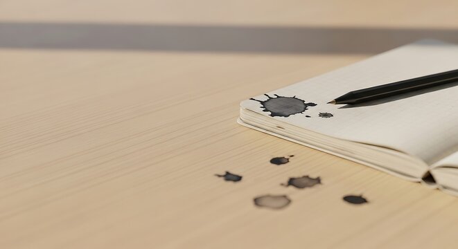 Coins spilling from a notebook page.