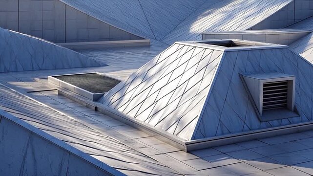 Modern architectural rooftop design