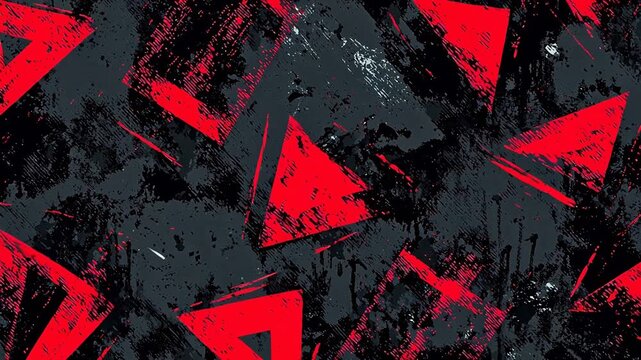 Red and black geometric abstract pattern