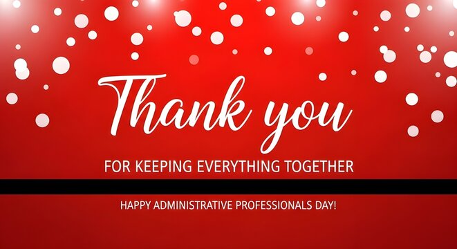 Thank you message for administrative professionals day celebration