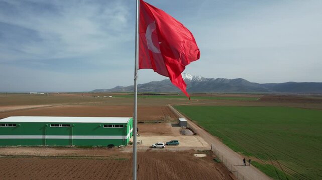 The Waving Turkish Flag