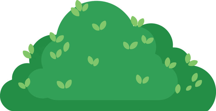 Green bush with leaves, vector illustration representing nature and vegetation, perfect for garden and outdoor themes