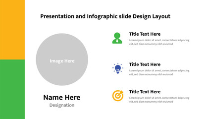 Obraz premium Professional presentation layout for profiles, team members, or project ideas