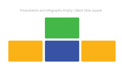 Fototapeta premium Arrangement of four brightly colored rounded rectangles serving as placeholders for infographic data