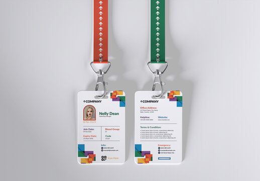 Corporate ID Card Template Layout