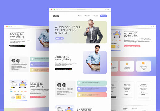 Modern Business Website UI Design Template