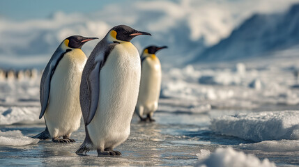 Obraz premium penguin in the snow