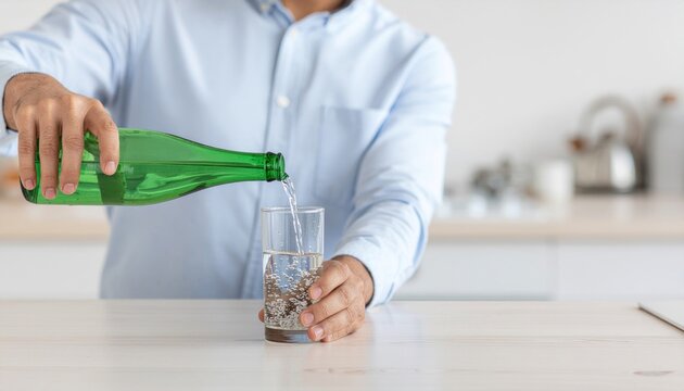 Pouring water into glass. (2)