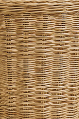 Obraz premium Handcrafted light brown rattan weaving surface.