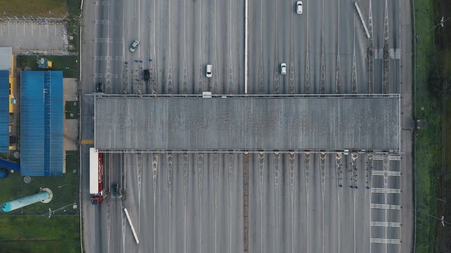 Toll gate on the highway BR101 in the state of Santa Catarina, Brazil