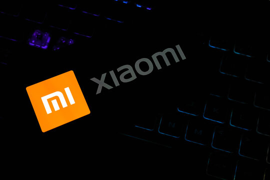 Official Xiaomi Logo and Brand Identity Displayed Against a Sleek Dark Background &ndash; Modern Tech Industry Concept for Smartphone Innovation, Global Electronics, and Digital Lifestyle Branding