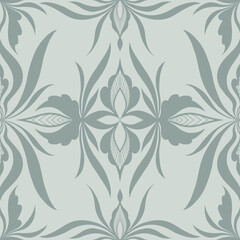 Fototapeta premium seamless pattern with a floral mirror pattern