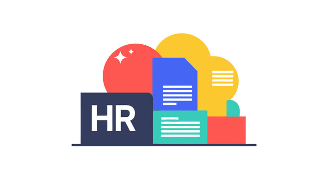 Human Resources Department Concept with Documents and Lightbulb Ideas.