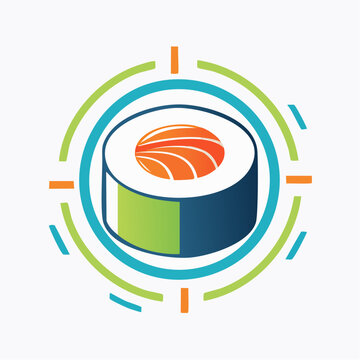 Modern abstract business logo design featuring a 3d vector symbol and wireless wifi signal element for a professional internet technology network connection icon