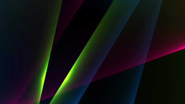 Colorful glowing neon rays abstract concept futuristic background. Technology geometric motion design. Seamless loop. Video animation Ultra HD 4K 3840x2160