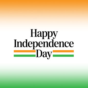Happy Independence Day India patriotic celebration with tricolor flag festive background design
