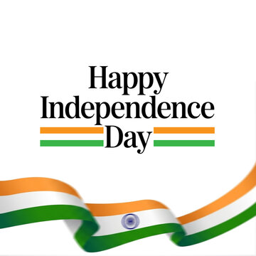 Happy Independence Day India patriotic celebration with tricolor flag festive background