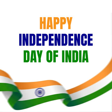 Happy Independence Day India patriotic celebration with tricolor flag festive background design For Social Media post