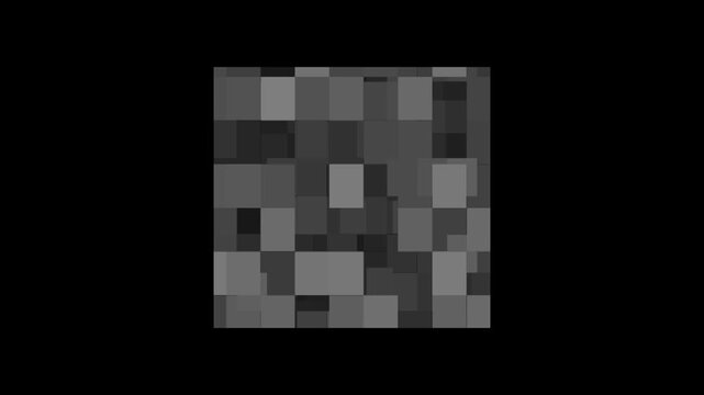 sensor box on black screen, blur censor with alternating color concept, black and white censor, secret and restricted objects, 4k video