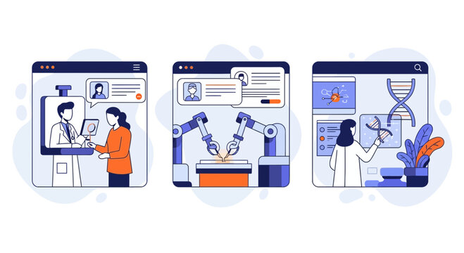 Smart digital health with doctor chat robotic surgery and genetic science for modern medical research