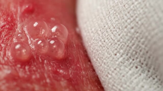 Shingles Pain: Nerve Sensitivity & Blister Contact, Dermatology Education Video 4K
