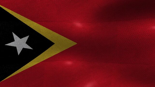 Timor Leste East Timorese Flag Textured Background Waving