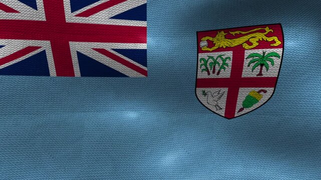 Fiji Fijian Flag Textured Background Waving