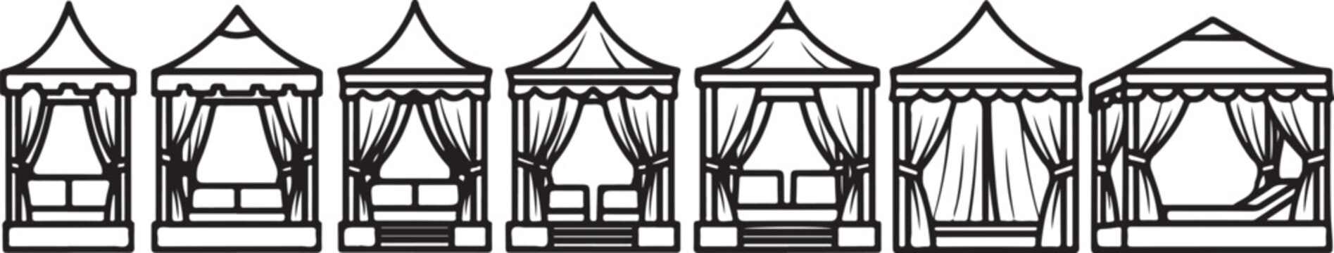 Evolution of gothic cathedral architecture from early to high to late styles Vector