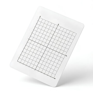 Blank graph paper card with coordinate axes for mathematical plotting.