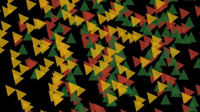 Emancipation Day background with red, yellow, and green triangles