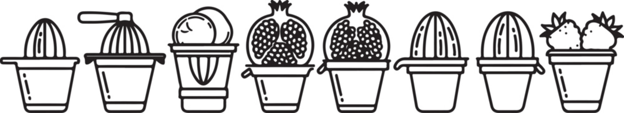 A step-by-step illustration of the process of making a woven basket Vector
